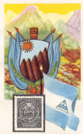 Cacao Et Chocolat - La Poste Internationale - Flag And Stamp Chromo Kwatta - Nicaragua - Altri & Non Classificati