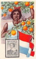 Cacao Et Chocolat - La Poste Internationale - Flag And Stamp Chromo Kwatta - Curaçao - Sonstige & Ohne Zuordnung