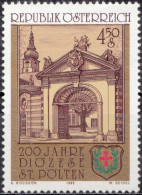 1985, Austria, Diocese St Pölten, Buildings, Coats Of Arms, Gates, MNH(**), Mi: 1814 - Unused Stamps