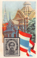 Cacao Et Chocolat - La Poste Internationale - Flag And Stamp Chromo Kwatta - Siam Thailand - Altri & Non Classificati