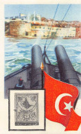 Cacao Et Chocolat - La Poste Internationale - Flag And Stamp Chromo Kwatta - Turkey - Altri & Non Classificati