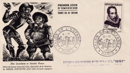 FDC FRANCIA  1957  CERVANTES - Ecrivains