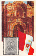 Cacao Et Chocolat - La Poste Internationale - Flag And Stamp Chromo Kwatta - Peru - Altri & Non Classificati