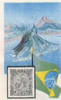 Cacao Et Chocolat - La Poste Internationale - Flag And Stamp Chromo Kwatta - Brasil - Sonstige & Ohne Zuordnung