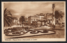 Cartolina Frascati, Piazza Roma E Monumento Ai Caduti  - Altri & Non Classificati