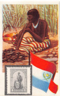 Cacao Et Chocolat - La Poste Internationale - Flag And Stamp Chromo Kwatta - Paraguay - Altri & Non Classificati