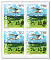 Switzerland 2024 (2/24) La Caquerelle Lausanne Plane Flugzeug Avion Aereo Schaf Mouton Pecora Fieseler Storch Aircraft - Unused Stamps