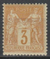 France N° 86 * SAGE Type II 3 C Bistre-jaune - 1876-1898 Sage (Tipo II)