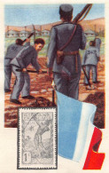 Cacao Et Chocolat - La Poste Internationale - Flag And Stamp Chromo Kwatta - French Guiana - Other & Unclassified