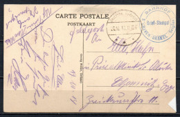 Feldpostkarte Braine Le Comte Met Stempel Deutsche Feldpost + Bahnhof 's Graven - Brakel  - 20.10.18 - Deutsche Armee