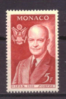 Monaco Mi. 530 Yv. 447 MNH ** Dwight Eisenhower (1956) - Nuovi