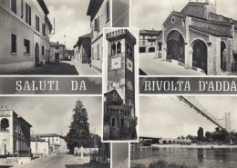 Lombardia  -  Cremona  -  Rivolta D'Adda  - Saluti Da Rivolta D'Adda   - 5 Vedute   - F. Grande  -  Viagg  - Bella - Altri & Non Classificati