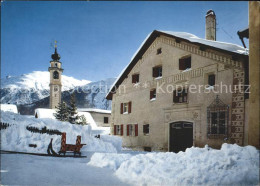 11891495 Samedan Engadinerhaus Mit Kirche Samedan  - Other & Unclassified