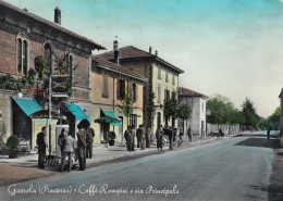 Emilia Romaga  -  Piacenza   -  Gazzola   -  Caffè Rampini E Via Principale   - F. Grande  -  Viagg  - Bella Animata - Altri & Non Classificati