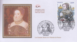 Enveloppe  FDC   1er  Jour   FRANCE    Grandes   Heures    HISTOIRE  DE  FRANCE  :  CATHERINE  DE  MEDICIS   2016 - 2010-2019