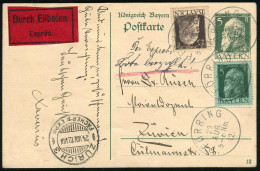 Altdeutschland Bayern, 1912, 77, 80, Brief - Entiers Postaux