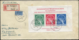 Berlin, 1950, 70 + Block 1, Brief - Altri & Non Classificati