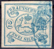 Altdeutschland Braunschweig, 1852, 2, Gestempelt - Braunschweig