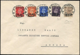 Ital. Eritrea Brit. Militärpost, 1942, Sass.1,2 II,3-5/I, Brief - Andere & Zonder Classificatie