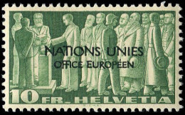 Schweiz Ausg. F.d. Vereint. Nationen ONU, 1950, 12-20, Postfrisch - Dienstzegels