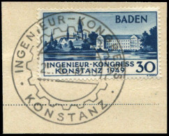 Französische Zone Baden, 1949, 46 I, Briefstück - Sonstige & Ohne Zuordnung