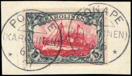 Deutsche Kolonien Karolinen, 1900, 19, Briefstück - Caroline Islands