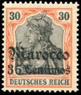 Deutsche Auslandspost Marokko, 1908, 39, Postfrisch - Turquia (oficinas)