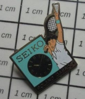 1110 Pin's Pins / Beau Et Rare / SPORTS / TENNIS MONTRE SEIKO HORLOGE - Tennis