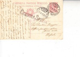 ITALIA  1917 - Da Spezia  A Napoli "CENSURA POSTALE" - Ganzsachen