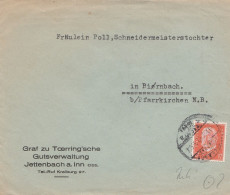 Deutsches Reich Firmen Brief Jettenbach A Inn 1932 Graf Zu Toerring'sche Gutsverwaltung Nach Birnbach - Storia Postale