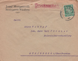 Deutsches Reich Firmen Brief Würzburg 1926 Drucksache Josef Morgenroth Heidingsfeld Würzburg - Lettres & Documents