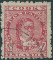 Cook Islands 1902 SG24 1d Dull Rose Queen Makea Takau FU - Cook