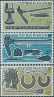 French Polynesia 1987 Sc#468-470,SG517-519 Tools And Weapons Set MNH - Other & Unclassified