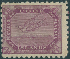 Cook Islands 1896 SG18 6d Purple White Tern MH - Cook Islands