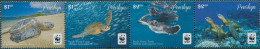 Cook Islands Penrhyn 2014 SG645a-648a Green Turtle Strip MNH - Penrhyn