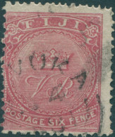 Fiji 1878 SG38 6d Rose Crown And VR P12½ FU - Fidji (1970-...)