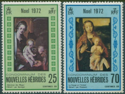 New Hebrides French 1972 SGF185-F186 Christmas Set MNH - Autres & Non Classés