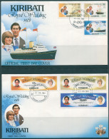 Kiribati 1981 SG149-154 Royal Wedding Set On Two FDC - Kiribati (1979-...)