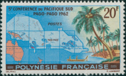 French Polynesia 1962 Sc#198,SG22 20f South Pacific Conference Pago-Pago MNH - Otros & Sin Clasificación