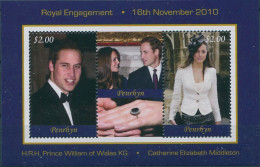 Cook Islands Penrhyn 2011 SG567 Royal Engagement MS MNH - Penrhyn