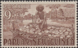 Papua New Guinea 1952 SG9 9d Copra Making MLH - Papúa Nueva Guinea