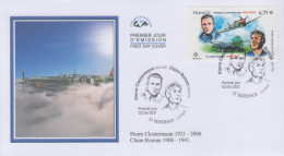 Enveloppe   FDC  1er   Jour    FRANCE    Poste  Aérienne     Pierre  CLOSTERMANN  Et  Claire   ROMAN    BORDEAUX    2021 - 2020-…