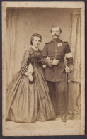 Ehepaar Married Couple / Soldat Soldier Uniform / CDV Foto Photo Vintage - Andere & Zonder Classificatie
