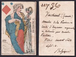 (Karo-Dame) - Queen Of Diamonds / Reine De Carreau / Playing Card Carte A Jouer Spielkarte Cards Cartes - Jugetes Antiguos