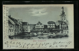 AK Bad Kreuznach, Ortsansicht Mit Nahebrücke  - Bad Kreuznach