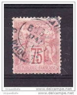 France N° 81 SAGE Type II 75 C Rose - 1876-1898 Sage (Type II)