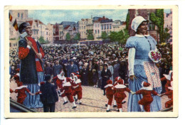 Image 12 X 7.8 Belgique Folklore Belge Belgische Folklore COURTRAI "Manten" Et "Kalle" Dans Le Cortège KORTRIJK * - Côte D'Or