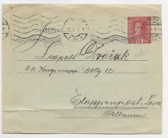 AUSTRIA 15 HELLER ENVELOPPE COVER MEC WIEN 1917  REPIQUAGE FREISCHBERGER TO ALBANIEN - Briefe