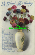 R605486 A Glad Birthday. Flowers In Vase. M. And L. National Series - Mondo
