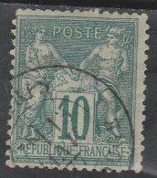 France N° 76 SAGE Type II 10 C Vert - 1876-1898 Sage (Tipo II)